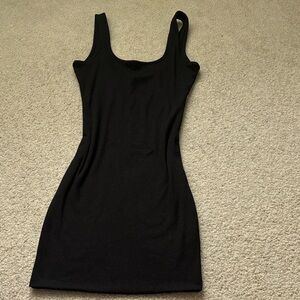 Black mini body con dress